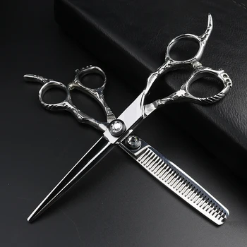 Silver pet scissors haircut combination hair thinning special scissors hairdressing tools
Silver pet scissors haircut combination hair thinning special scissors hairdressing tools