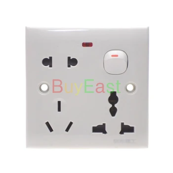 Pack 5 x US/AU/UK/EU/China 3 IN 1 One Gang Wall Outlet Plate Socket With Main Switch AC110~250V 10A
Pack 5 x US/AU/UK/EU/China 3 IN 1 One Gang Wall Outlet Plate Socket With Main Switch AC110~250V 10A