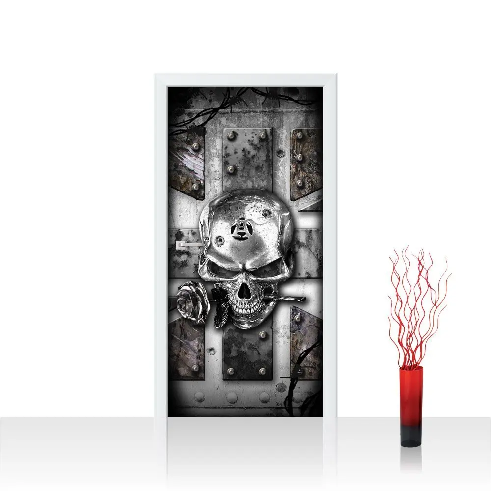 Free shipping 3D creative skull iron door Sticker for Bedroom Living Room gift removable PVC Waterproof Decal door wrap 77*200cm
Free shipping 3D creative skull iron door Sticker for Bedroom Living Room gift removable PVC Waterproof Decal door wrap 77*200cm