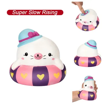 Mini Adorable Swim Ring Seal Super Slow Rising Toy Kids Gift Stress Reliever Soft Squeeze Toy Squishies антистресс
Mini Adorable Swim Ring Seal Super Slow Rising Toy Kids Gift Stress Reliever Soft Squeeze Toy Squishies антистресс