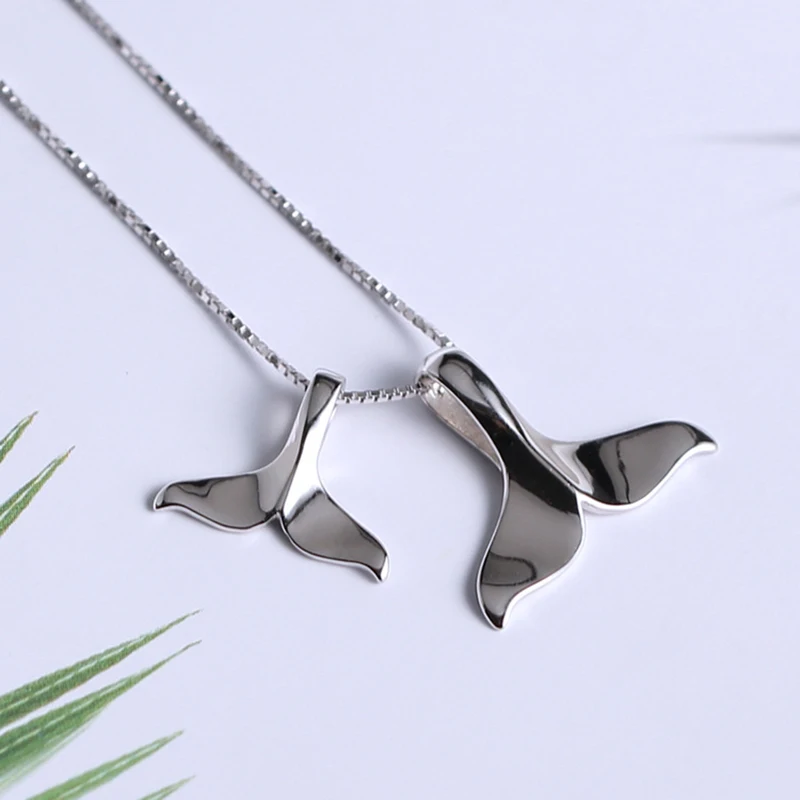 100% 925 Sterling Silver Whale Tail Pendant Boho Necklace for Women Dolphin Fishtail Choker Mermaid Silver Jewelry Accessories
100% 925 Sterling Silver Whale Tail Pendant Boho Necklace for Women Dolphin Fishtail Choker Mermaid Silver Jewelry Accessories