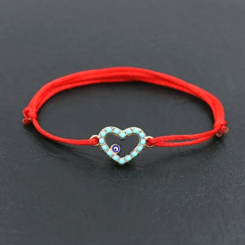 Minimalist Lucky Love Heart Shape Charm Bracelet Red Rope Thread Braid Evil Eye Bracelet For Couples Men Women Lovers Jewelry
Minimalist Lucky Love Heart Shape Charm Bracelet Red Rope Thread Braid Evil Eye Bracelet For Couples Men Women Lovers Jewelry