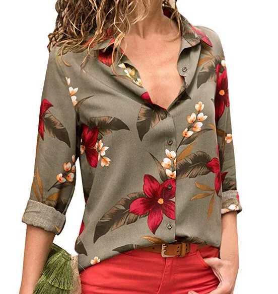 ISHOWTIENDA 2019 Summer Blouse Women Shirt Long Sleeve V-Neck Printed Button Tops Women Shirts Tunique Femme Camisa Feminina
ISHOWTIENDA 2019 Summer Blouse Women Shirt Long Sleeve V-Neck Printed Button Tops Women Shirts Tunique Femme Camisa Feminina