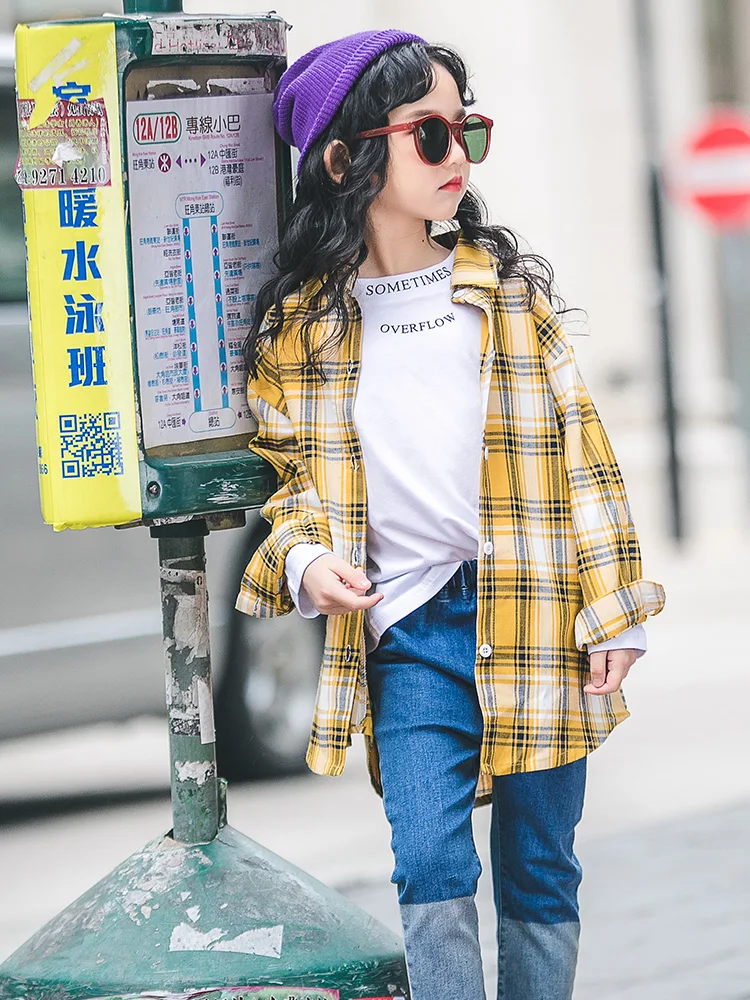 Kids Girl Blouse 2019 Spring Long Sleeve Plaid Shirt Teenage Girls Fashion Tops New Children Clothes Big Girls Outwear 8 9 10 12
Kids Girl Blouse 2019 Spring Long Sleeve Plaid Shirt Teenage Girls Fashion Tops New Children Clothes Big Girls Outwear 8 9 10 12