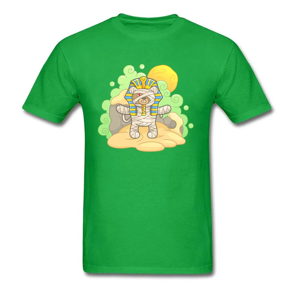 Mummy teddy bear Normal Summer Fall 100% Cotton O-Neck Men Tops Shirt Funny Tops Tees Graphic Short Sleeve Tshirts Mummy teddy bear green