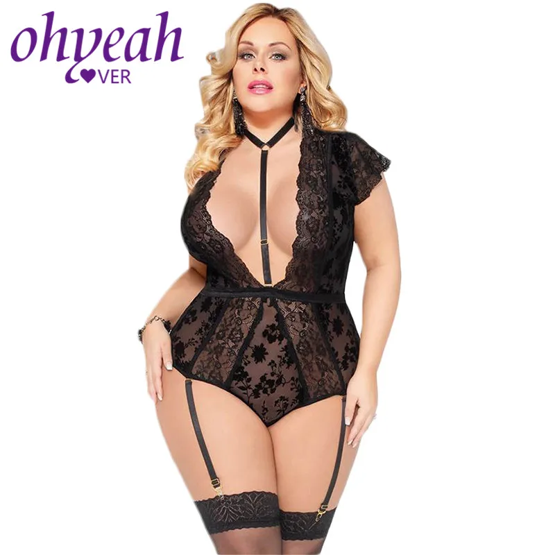 Ohyeahlover Lace Bodysuit For Women Erotic Plus Size Lingerie Bodysuit Transparent V neck Backless Body Sexy Femme RM80560
Ohyeahlover Lace Bodysuit For Women Erotic Plus Size Lingerie Bodysuit Transparent V neck Backless Body Sexy Femme RM80560