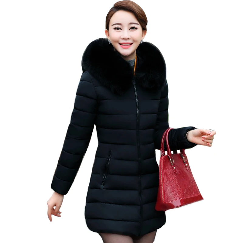 Artificial fur collar plus size XL-5XL winter jacket women hooded slim coat long warm padded parka casaco feminino inverno solid
Artificial fur collar plus size XL-5XL winter jacket women hooded slim coat long warm padded parka casaco feminino inverno solid