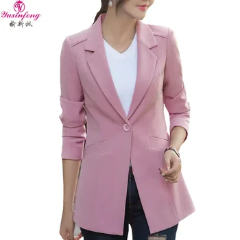 Spring Autumn Women Blazers and Jackets Plus Size One Button Solid Long Sleeve Blazer Jacket Office Lady Coats 4XL
Spring Autumn Women Blazers and Jackets Plus Size One Button Solid Long Sleeve Blazer Jacket Office Lady Coats 4XL