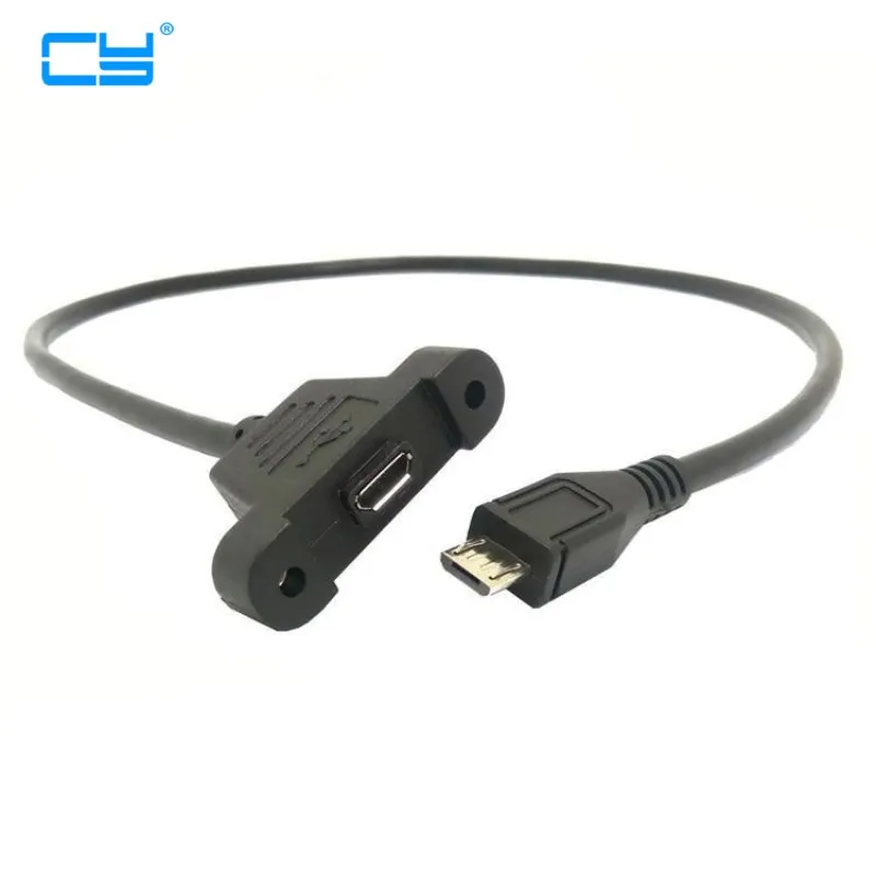 Micro-USB 5pin Micro USB USB 2.0 Male Connector to Micro USB 2.0 Female Extension Cable 30cm 50cm With Panel Mount Hole
Micro-USB 5pin Micro USB USB 2.0 Male Connector to Micro USB 2.0 Female Extension Cable 30cm 50cm With Panel Mount Hole