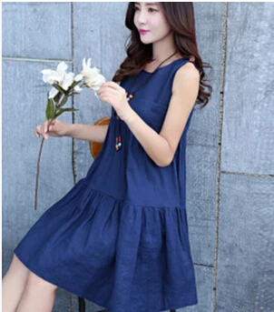 Summer Style Large Dresses Linen Dress Casual Women Clothing 2015 New Fresh Loose-fitting Tank Dress Vestido C281
Summer Style Large Dresses Linen Dress Casual Women Clothing 2015 New Fresh Loose-fitting Tank Dress Vestido C281