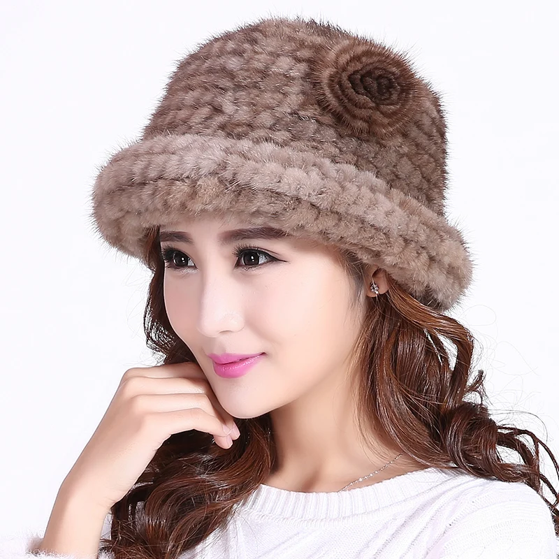 Winter Women Natural Mink Fur Hats With Flower 2017 New Real Knitted Mink Cap Female Fashion Solid Russian Thick Warm Headwear
Winter Women Natural Mink Fur Hats With Flower 2017 New Real Knitted Mink Cap Female Fashion Solid Russian Thick Warm Headwear
