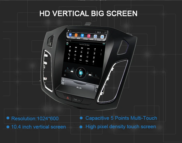 Clearance Navivox 2 Din Android Car DVD Player GPS Navi For Ford Focus 2012-2017 Mirror Link Bluetooth Tesla Style Big Screen Car Radio 4