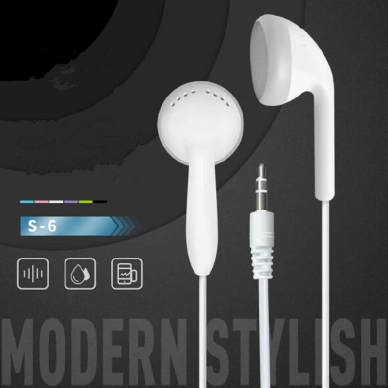 S6 Simple Fashion Music Earphone 3.5mm Metal Plug Good Sound Quality Wired Earpiece Universal for iPhone 4 5 6 Samsung Xiaomi
S6 Simple Fashion Music Earphone 3.5mm Metal Plug Good Sound Quality Wired Earpiece Universal for iPhone 4 5 6 Samsung Xiaomi