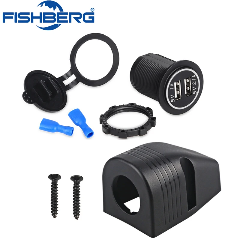 FISHBERG 4.2A/3.1A 12V Dual USB Car Charger Cigarette Lighter Power Socket Tent Base for Car Truck Motorcycle Boat ATV 
FISHBERG 4.2A/3.1A 12V Dual USB Car Charger Cigarette Lighter Power Socket Tent Base for Car Truck Motorcycle Boat ATV