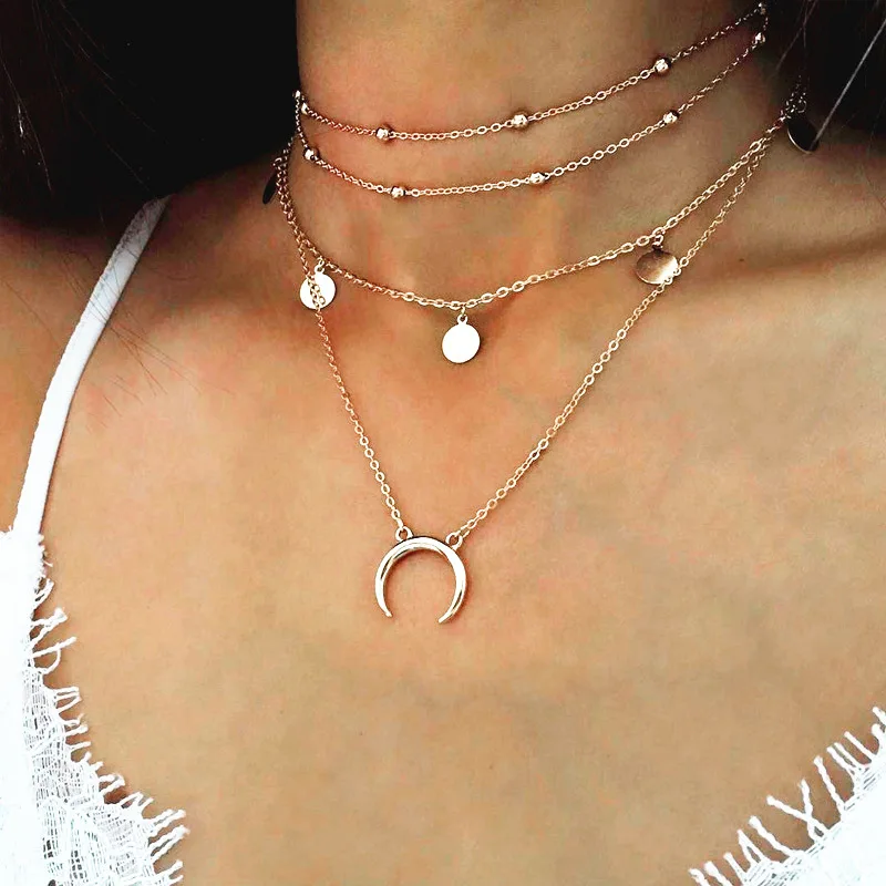 2019 New Arrivals Hot Fashion Round Beads Chain Multilayer Necklace Bohemian Style Round Sequins Chokers Necklaces Women Jewelry
2019 New Arrivals Hot Fashion Round Beads Chain Multilayer Necklace Bohemian Style Round Sequins Chokers Necklaces Women Jewelry