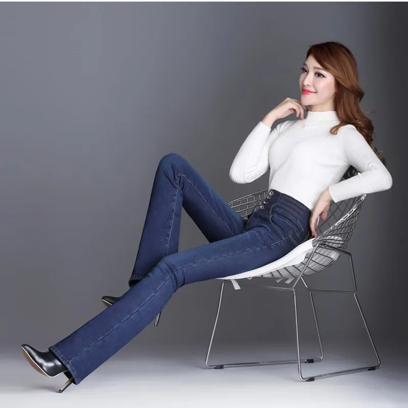 2018 Women High Waist Flared Jeans Female Plus Size Velvet Thicken Warm Skinny Slim Stretch Pants
2018 Women High Waist Flared Jeans Female Plus Size Velvet Thicken Warm Skinny Slim Stretch Pants