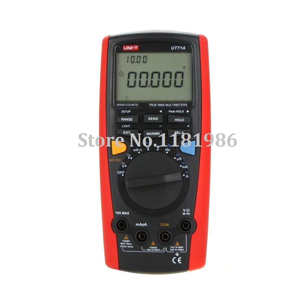 UNI-T UT71A Professional Intelligent Auto Range LCD True RMS Digital Multimeter AC/DC Voltmeter Ammeter Ohmmeter Hz USB REL
UNI-T UT71A Professional Intelligent Auto Range LCD True RMS Digital Multimeter AC/DC Voltmeter Ammeter Ohmmeter Hz USB REL
