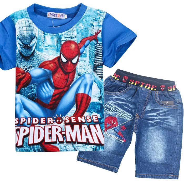 2018 New Years Spiderman Children Kids Clothing Sets Summer Cotton Boys Short Sleeve Jeans Blouse and shirt Clothing Suits
2018 New Years Spiderman Children Kids Clothing Sets Summer Cotton Boys Short Sleeve Jeans Blouse and shirt Clothing Suits