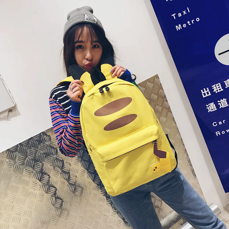 Fashion Women Cute Pikachu Soft Cartoon Canvas Backpacks 2019 New Arrival Female Students School Bags Shoulder Bags
Fashion Women Cute Pikachu Soft Cartoon Canvas Backpacks 2019 New Arrival Female Students School Bags Shoulder Bags
