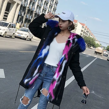 2018 new Faux fox fur liner female fashion Thick Warm Fur overcoat long Faux Fur woman Parka coat Hooded long Faux Fur parkas
2018 new Faux fox fur liner female fashion Thick Warm Fur overcoat long Faux Fur woman Parka coat Hooded long Faux Fur parkas