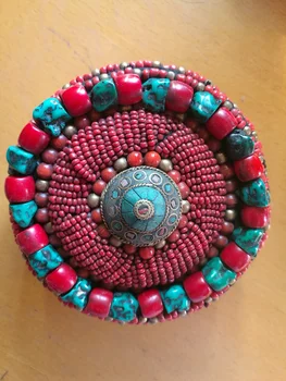 TJB903 Tibetan handmade white shell red beads jewelry box,10cm,Resale & Wholesale
TJB903 Tibetan handmade white shell red beads jewelry box,10cm,Resale & Wholesale