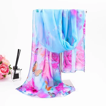 Spring And Summer Ladies Scarf Flowers Butterfly Print Silk Scarf Chiffon Decorative Thin Shawl
Spring And Summer Ladies Scarf Flowers Butterfly Print Silk Scarf Chiffon Decorative Thin Shawl