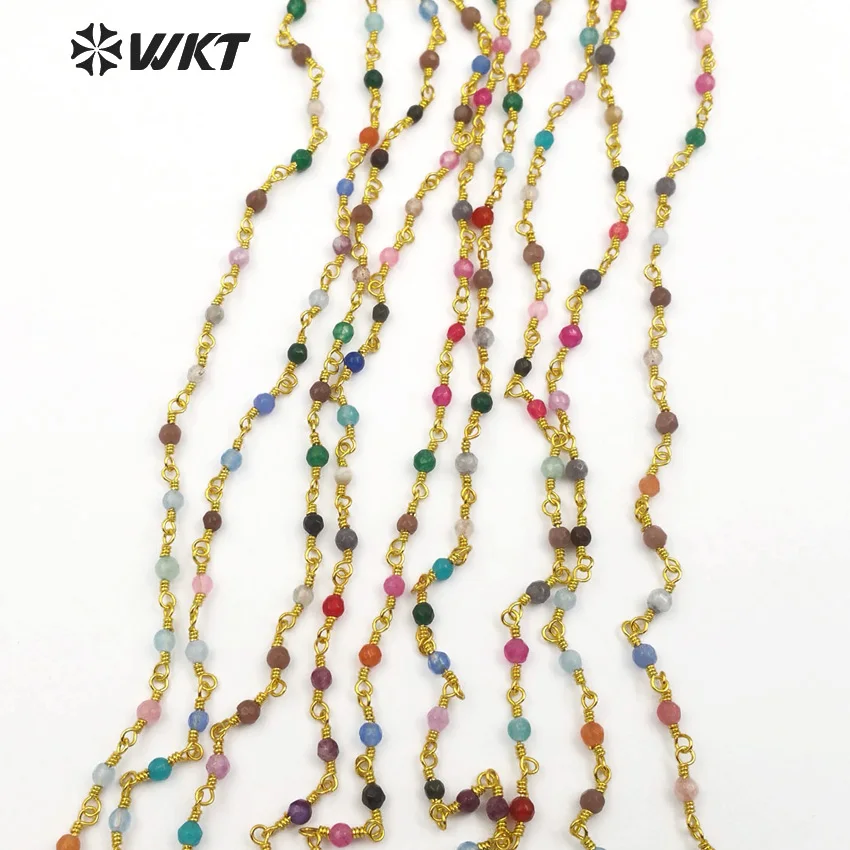 WT-RBC099 WKT Rainbow Colorful Multi Stone Rosary Bead Chain Round Shape Faceted Crystal Beads Sweater Chain For Women DIY Jewel
WT-RBC099 WKT Rainbow Colorful Multi Stone Rosary Bead Chain Round Shape Faceted Crystal Beads Sweater Chain For Women DIY Jewel