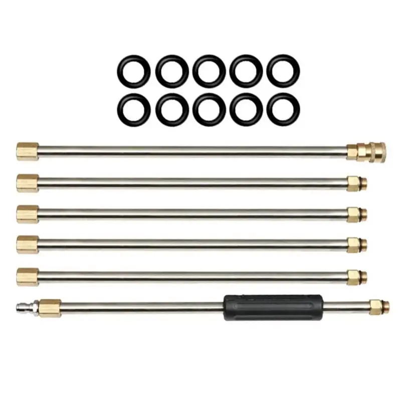 High Pressure Car Washer Gun 6pcs 15 inch Car Wash Water Gun Extension Wand Set Spray Car Wash 1/4 Quick Connect Lance
High Pressure Car Washer Gun 6pcs 15 inch Car Wash Water Gun Extension Wand Set Spray Car Wash 1/4 Quick Connect Lance