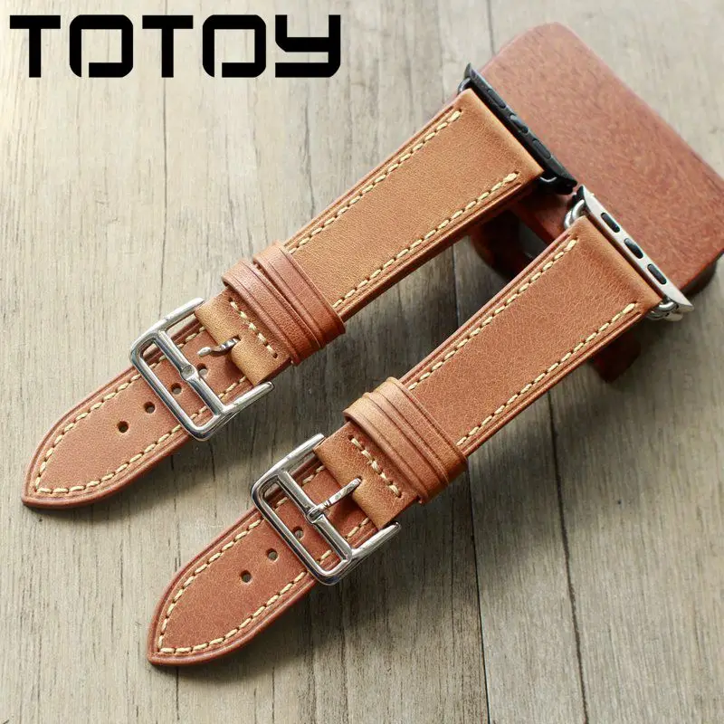 TOTOY Handmade Italian Vegetable Tanned Yellow-Brown Strap Adapted To IWATCH 44MM 42MM Soft Apple Watch Suede Leather Watchbands
TOTOY Handmade Italian Vegetable Tanned Yellow-Brown Strap Adapted To IWATCH 44MM 42MM Soft Apple Watch Suede Leather Watchbands