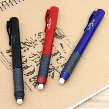 FABER CASTELL Pen-shaped eraser, students writing, painting and altering the eraser pen
FABER CASTELL Pen-shaped eraser, students writing, painting and altering the eraser pen