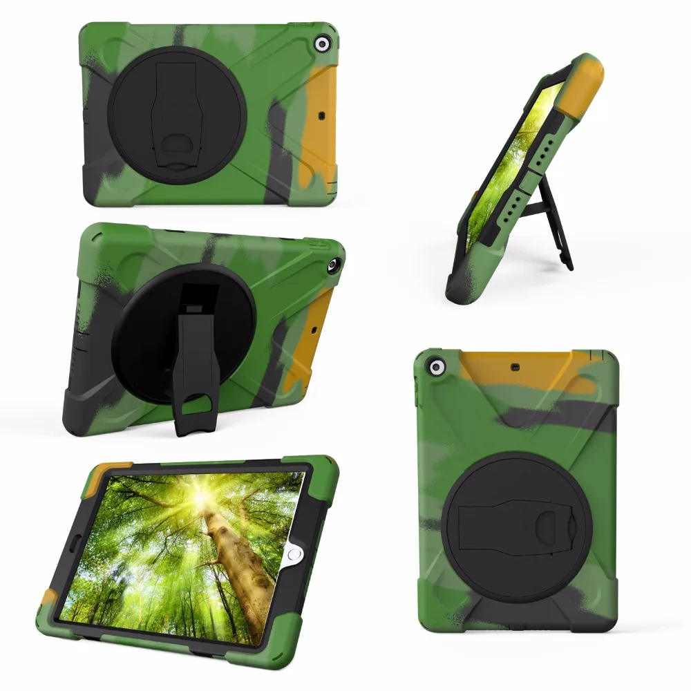 New Shockproof Kids Case for IPad 9.7 2017 2018 A1822 A1823 Heavy Duty Silicone Hard Cover Kickstand Design Hand Bracel + Gift | Компьютеры