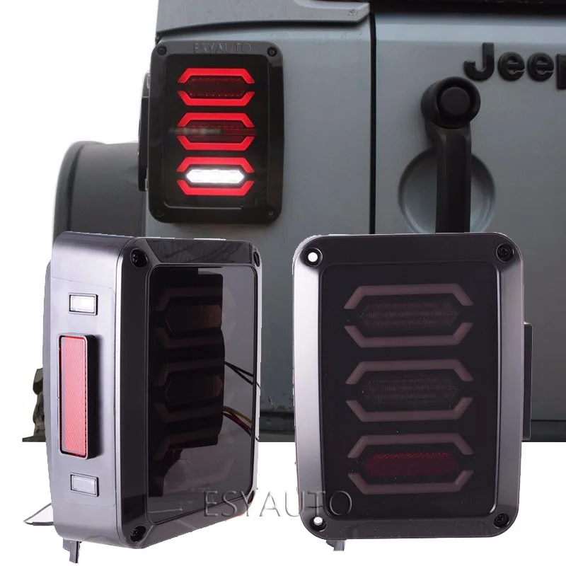 LED Tail Lights Aseembly Diamond Smoked Lens DRL Brake Turn Signal Reverse Rear Light USA/EU Version for Jeep Wrangler JK
LED Tail Lights Aseembly Diamond Smoked Lens DRL Brake Turn Signal Reverse Rear Light USA/EU Version for Jeep Wrangler JK
