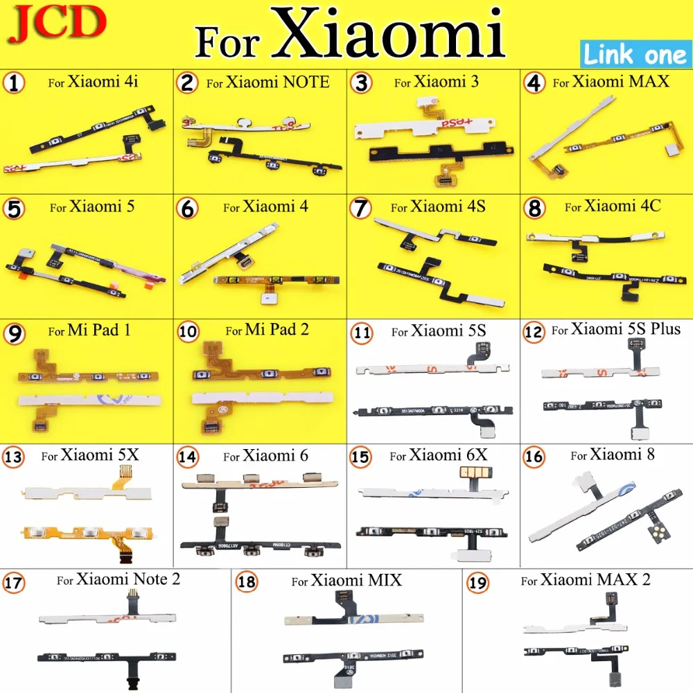 JCD For Xiaomi 3 4 4s 4c 4i 5 6 Replacement Power On/Off Key & Volume Side Button Flex Cable for Xiaomi Max Mi Max Repair Parts
JCD For Xiaomi 3 4 4s 4c 4i 5 6 Replacement Power On/Off Key & Volume Side Button Flex Cable for Xiaomi Max Mi Max Repair Parts