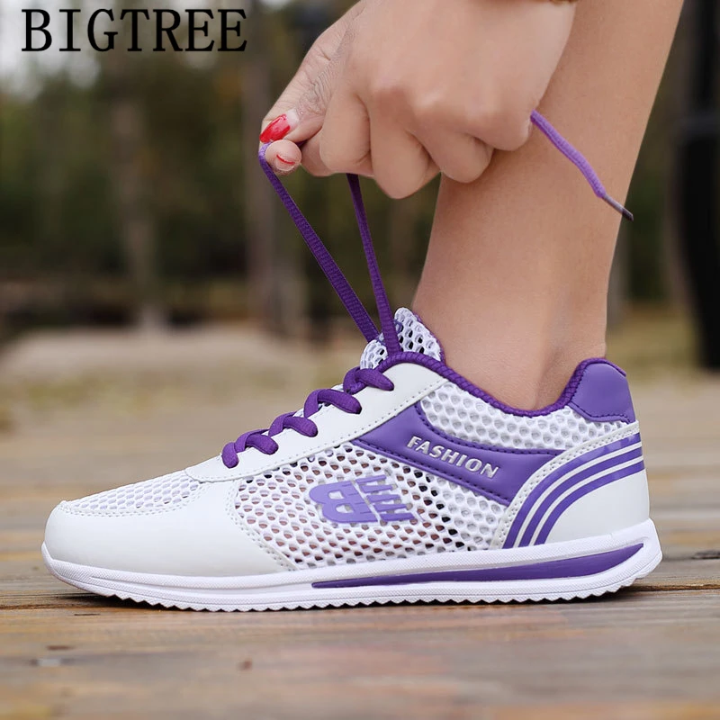 Summer Sneakers For Women Breathable Mesh Shoes Vulcanized Shoes Tenis Feminino Casual Women Shoes 2020 Fashion Sneakers Buty