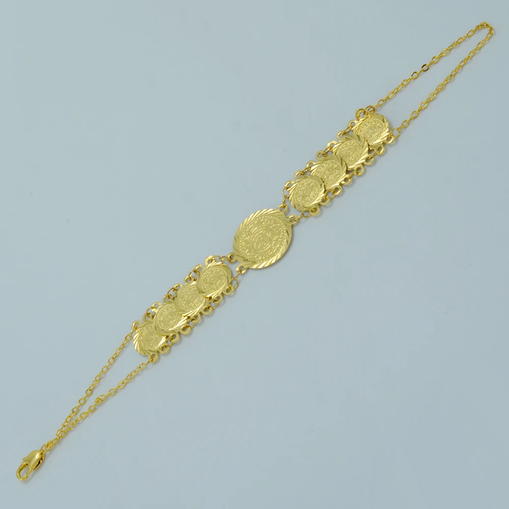 Anniyo 20 5 см с металлическими заклепками Туфли-лодочки Монета браслет для женщин
