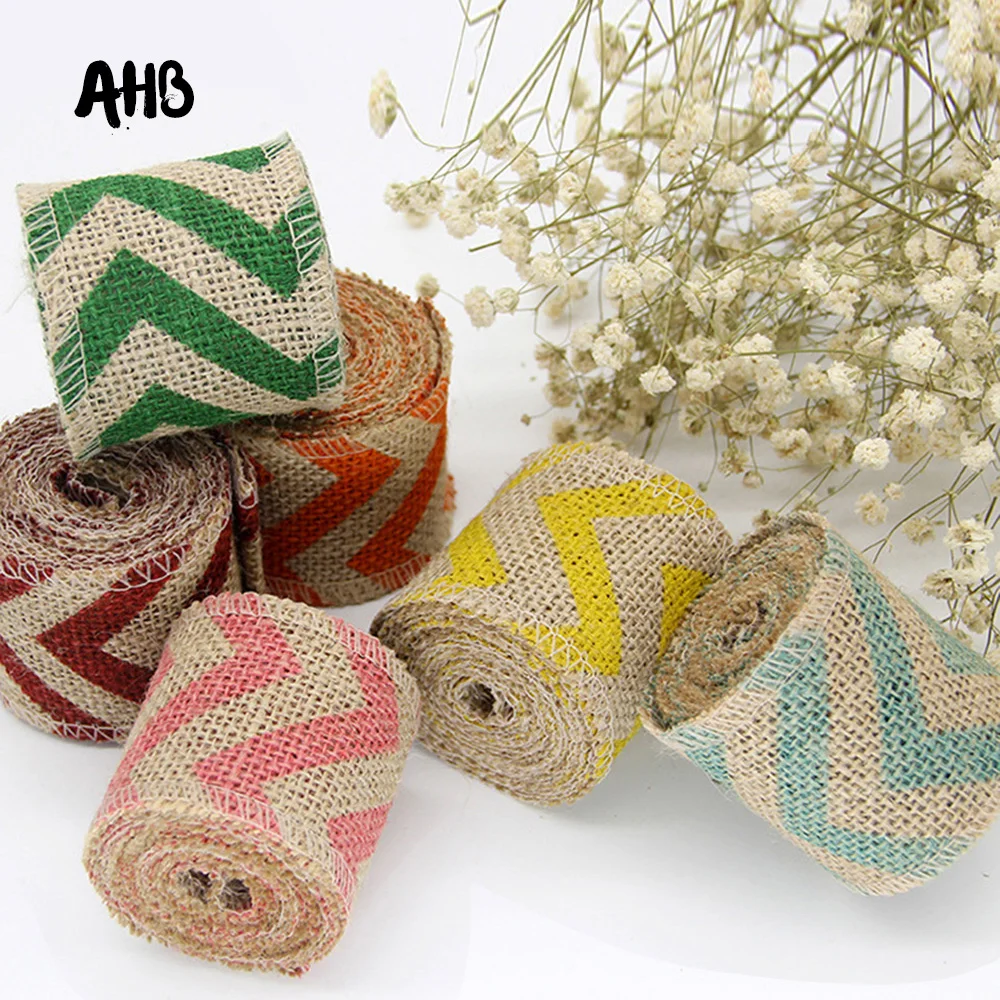 60mm Hemp Ribbon Colorful Wave Printed Ribbon Handmade Party Wedding Decor Costume Crafts DIY Gift Wrapping Materials 2m/roll
60mm Hemp Ribbon Colorful Wave Printed Ribbon Handmade Party Wedding Decor Costume Crafts DIY Gift Wrapping Materials 2m/roll