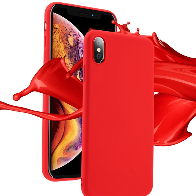 Solid Color Phone Cases For iPhone 7 8 X XR XS SE 6 6S Plus High Quality Pure Red Liquid Silicone Cell phone Cover Case Hot Sale
Solid Color Phone Cases For iPhone 7 8 X XR XS SE 6 6S Plus High Quality Pure Red Liquid Silicone Cell phone Cover Case Hot Sale