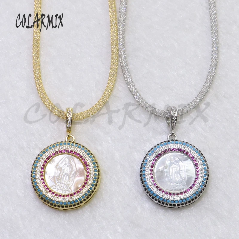 3Pcs Colorful zircon pendant necklace Round pendant Necklace Crystal zircon Flower pedant necklace Fashion jewelry gift 5226
3Pcs Colorful zircon pendant necklace Round pendant Necklace Crystal zircon Flower pedant necklace Fashion jewelry gift 5226