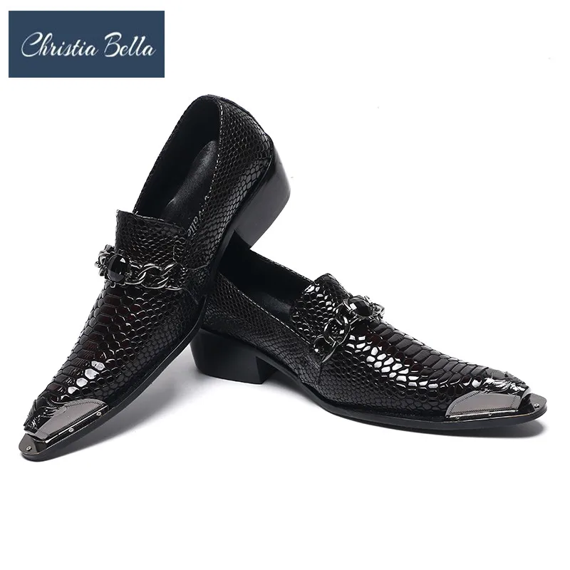 Christia Bella Men Dress Shoes Genuine Leather Gentleman Party Business Suit Shoes Alligator Print Wedding Party Shoes Stage
Christia Bella Men Dress Shoes Genuine Leather Gentleman Party Business Suit Shoes Alligator Print Wedding Party Shoes Stage