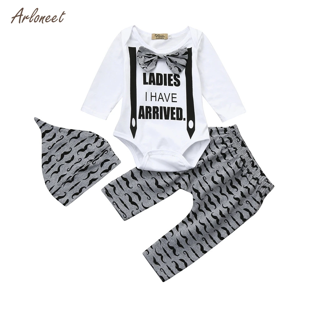 ARLONEET 2018 newborn baby boys fashion Baby Long Sleeve Letter Hare+Beard Print Pants + Hat 3pcs Sets christmas clothes winter
ARLONEET 2018 newborn baby boys fashion Baby Long Sleeve Letter Hare+Beard Print Pants + Hat 3pcs Sets christmas clothes winter
