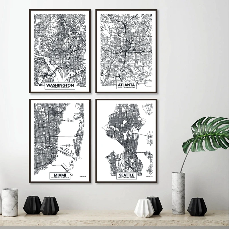 Washington City Map Posters and Prints Atlanta,Miami,Seattle,Philadelphia American City Map Canvas Painting Home Wall Art Decor
Washington City Map Posters and Prints Atlanta,Miami,Seattle,Philadelphia American City Map Canvas Painting Home Wall Art Decor
