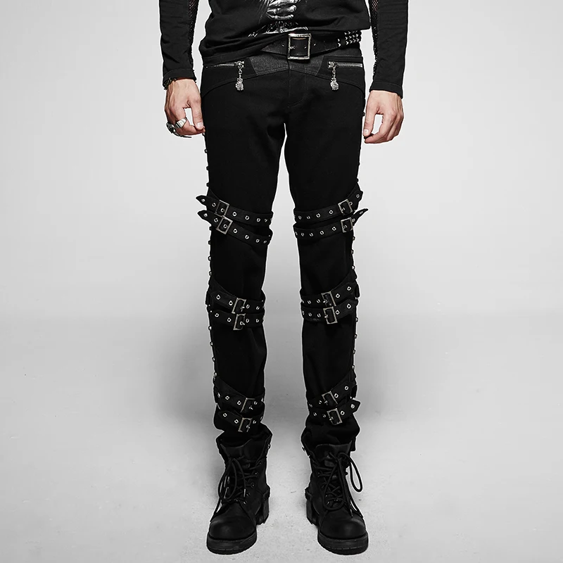 Devil Fashion Punk Thick Diagonals Man Trouser Mid Waist Black Loose Casual Trousers Rock Buckles Tide Handsome Men Pants
Devil Fashion Punk Thick Diagonals Man Trouser Mid Waist Black Loose Casual Trousers Rock Buckles Tide Handsome Men Pants