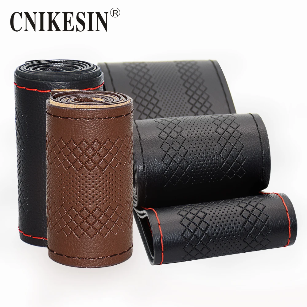 CNIKESIN Steering-Wheel Black Breathable 38cm skidproof Car leather handlebar Braid Cover Auto Steering-Covers Universal styling
CNIKESIN Steering-Wheel Black Breathable 38cm skidproof Car leather handlebar Braid Cover Auto Steering-Covers Universal styling