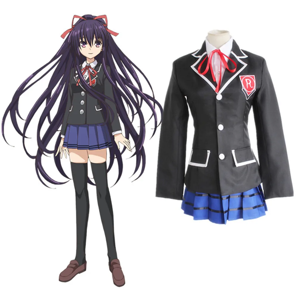 Костюм для косплея дата а LIVE Itsuka Shido куртка Tokisaki Kurumi юбка школьная форма