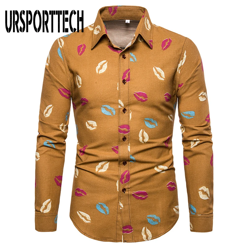 Men Dress Shirt 2018 Brand Long Sleeve Shirt Sexy Red Lips Printed Shirts Casual Cotton Camisa Masculina Slim Fit Men's Clothing
Men Dress Shirt 2018 Brand Long Sleeve Shirt Sexy Red Lips Printed Shirts Casual Cotton Camisa Masculina Slim Fit Men's Clothing
