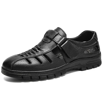 British style men's casual big size breathable cow leather summer shoes covers toe beach sandals hollow sandalias hombre sandale
British style men's casual big size breathable cow leather summer shoes covers toe beach sandals hollow sandalias hombre sandale