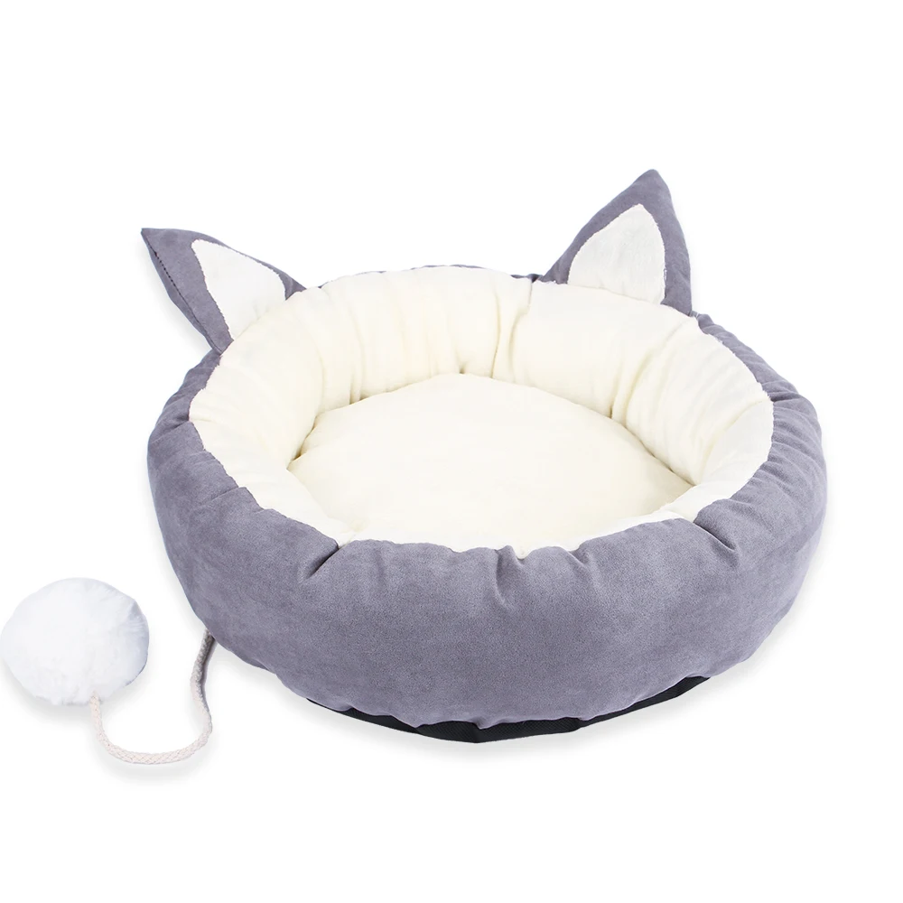 Cartoon Cat Pet Bed Round Kitten Sleeping House Puppy Dogs Kennel Detachable Washable Warm Soft Cat Mat with Plush Ball Toy 1pc
Cartoon Cat Pet Bed Round Kitten Sleeping House Puppy Dogs Kennel Detachable Washable Warm Soft Cat Mat with Plush Ball Toy 1pc
