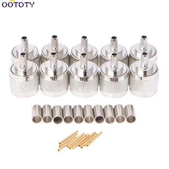 N type Male Plug Crimp RG58 RG142 LMR195 RG400 Coaxial Cable Straight Connector 10Pcs
N type Male Plug Crimp RG58 RG142 LMR195 RG400 Coaxial Cable Straight Connector 10Pcs
