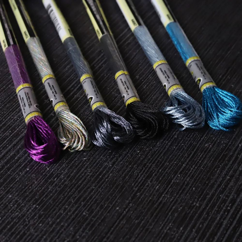 Light Effects Floss High Sheen Colors Metallic Embroidery Floss Cross Stitch Thread 8 meters each Skein 6 skeins pack,
Light Effects Floss High Sheen Colors Metallic Embroidery Floss Cross Stitch Thread 8 meters each Skein 6 skeins pack,