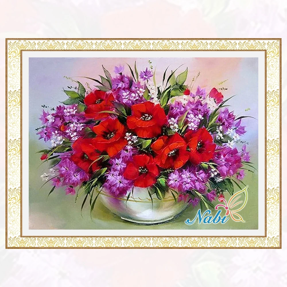 diamant painting Diamond Embroidery Red &Purple Flower Vase 3d Cross Stitch Kits For Needlework Full Diamond Mosaic Picture
diamant painting Diamond Embroidery Red &Purple Flower Vase 3d Cross Stitch Kits For Needlework Full Diamond Mosaic Picture